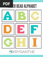 Perler Bead Alphabet