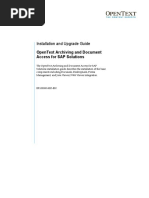 Installation and Upgrade Guide 10.0 - OpenText Archiving and Document Access For SAP Solutions