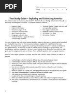 Study Guide - Exploring and Colonizing America