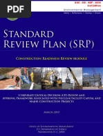 Standard Review Plan (SRP) : Construction Readiness Review Module