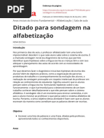 Ditado para Sondagem Na Alfabetizacaopdf