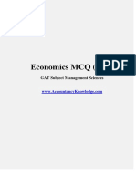 GAT Subject Economics MCQs 1 50