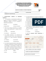 Examen de Español III Tercer Trimestre