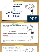 Explicit & Implicit Claims