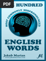 100 Most Commonly Mispronounced English Words