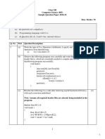 (A) All Questions Are Compulsory. (B) Programming Language With C++