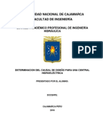 Determinacion de Caudal de Diseño de Una Central Hidroelectrica