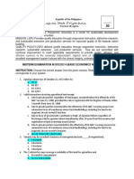 Laguna State Polytechnic: Midterm Examination in Socsci 4 (Basic Economics With Taxation)