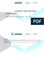 Risk Assessment and Method Statement Beam and Block Installation From Lorry