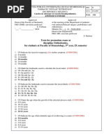 Tests Orthodontics Ex - An.v en 2018-2019 in Lucru Lazarev