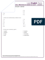 FCE Practice Tests Answer Key