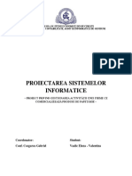 Proiectarea Sistemelor Informatice - Gestionarea Activității Unei Firme Ce Comercializează Produse de Papetărie