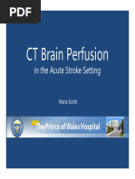 CT Brain Perfusion in The Acute Stroke Setting Maria Scotti