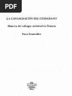 Rosanvallon Pierre - La Consagracion Del Ciudadano - Historia Del Sufragio Universal en Francia PDF