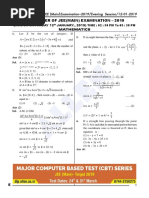 Allen: Test Paper of Jee (Main) Examination - 2019