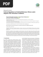 Velocity Regulation in Switched Reluctance Motors Under Magnetic Flux Saturation Conditions