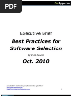 Best Practices For Software Selection