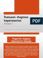 Rumusan Diagnosa Keperawatan