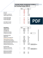 Footing Design According To BS8110 Code