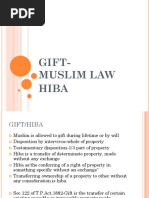 Gift-Muslim Law Hiba