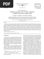 Reductive Pyrolysis Study of Sulfur Compounds in Different Tabas Coal Samples (Iran)