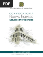 UAEMex Convocatoria Estudios Profesionales 2019-2020