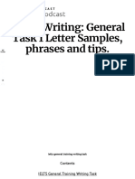 IELTS Writing: General Task 1 Letter Samples, Phrases and Tips.