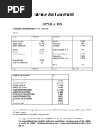 Calcule Du Goodwill