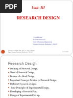 Research Design: Unit-III