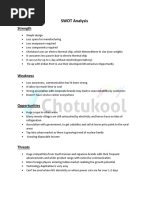 SWOT Analysis: Strength