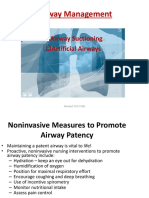 Airway Management: Airway Suctioning Artificial Airways