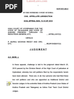 High Court of Hyderabad For The State of Telangana and State of Andhra Pradesh, Vs P. Murali Mohana Reddy and Ors. 25-01-2019