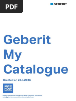 Geberit My Catalogue: Created On 20.9.2016