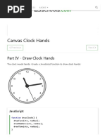 Canvas Clock Hands