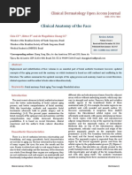 Chia CY, Et Al. Clinical Anatomy of The Face. Clin Dermatol J 2017, 2 (1) - 000107