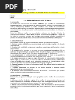 2º Medio Guia Los Medios de Comunicación de Masas