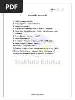 Exercícios e Atividades de Teologia Avançada.