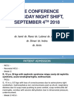 Case Conference Thursday Night Shift, September 4 2018