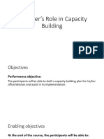 Manager's Role in Capacity Building