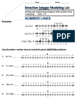 Add and Subtract Integers Investigation