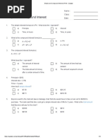 Simple and Compound Interest - Print Quizizz Part 2 PDF