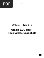 Oracle - 1Z0-518 Oracle EBS R12.1 Receivables Essentials