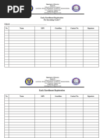 Early Enrollment Registration For Incoming Grade 7 School