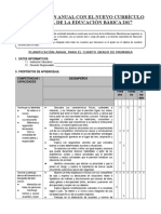 Planificacion Curricular Modelo 4° Grado