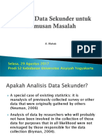 Analisis Data Sekunder Untuk Rumusan Masalah - August 2017