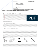 Evaluare CLR Unitatea 6 o Lume Minunata