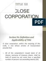 Close Corporation