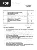 Syllabus Agriculture CBSE Class 12