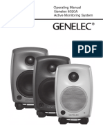 Genelec 8020A Active Monitoring System Operating Manual