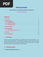 Parking Studies: Lecture Notes in Transportation Systems Engineering